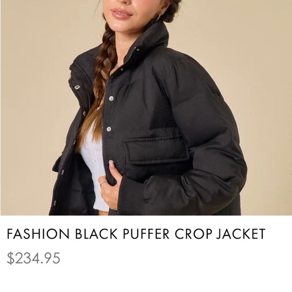 Blue Blush Puffer Crop Jacket - Picture 11 of 17